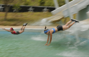 Brianda and Raquel suffered in the water