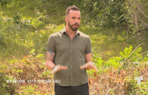 The participants compete in their third circuit of obstacles