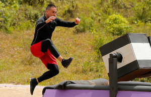 Sebastian Caicedo fights for his team