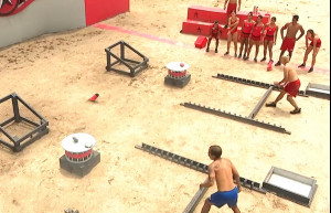 Jose Luis achieves the somersault for his team!